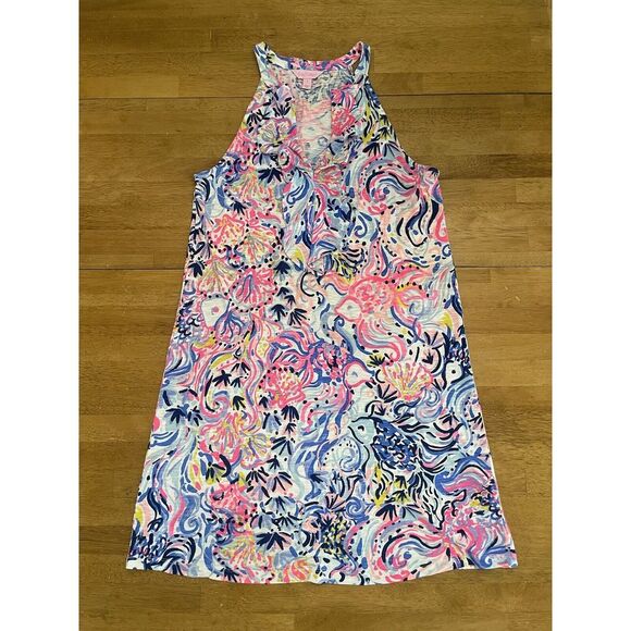 Lilly Pulitzer Shay Dress So Sofishticated Print Cotton Modal Size Small - Picture 1 of 6